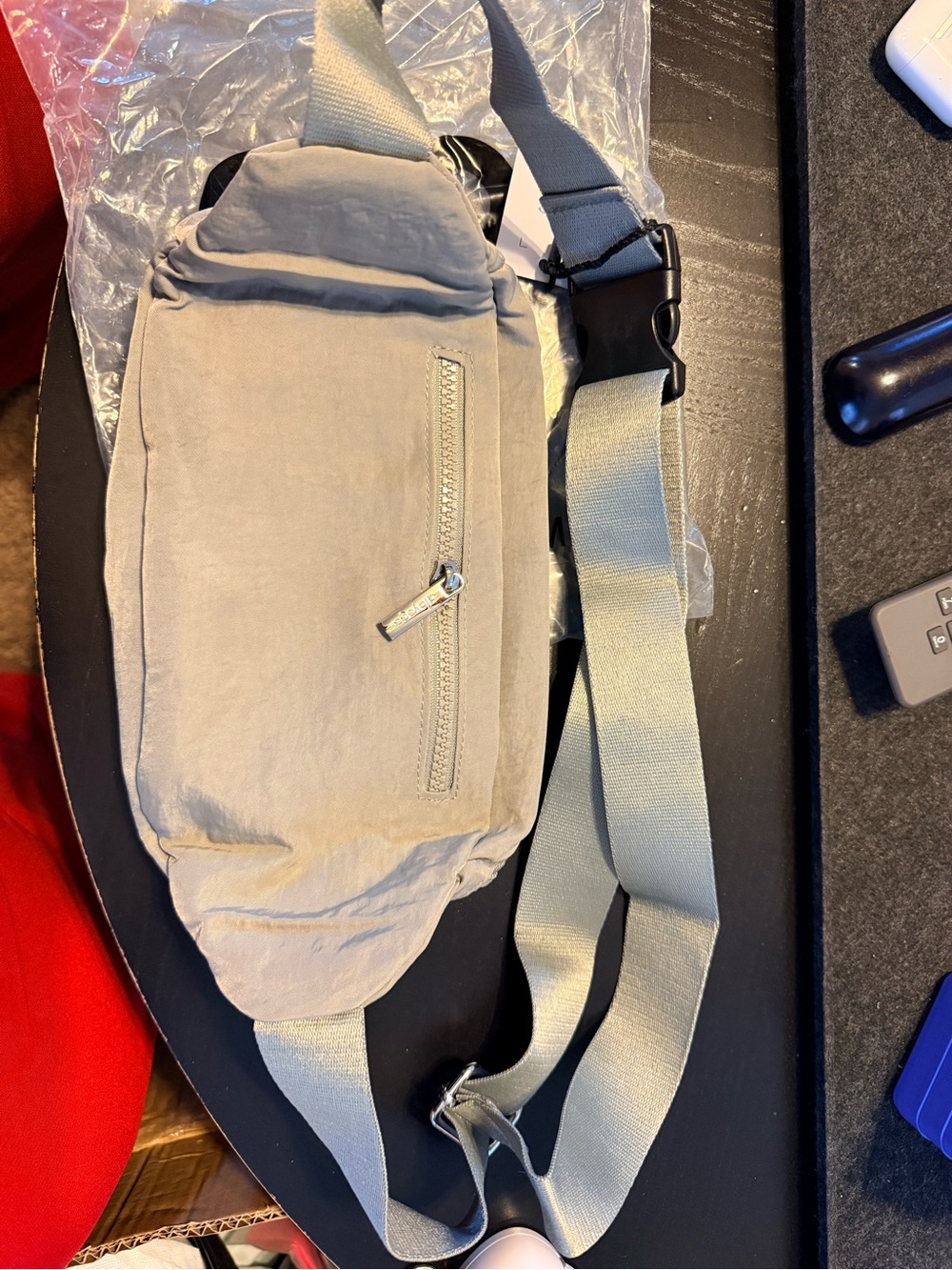 ALO Yoga Light Gray Sling Belt Bag